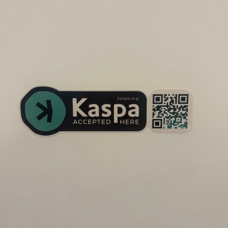 Kaspa Stickers (200mm * 60mm) | Kaspa Accepted Here - Image 3