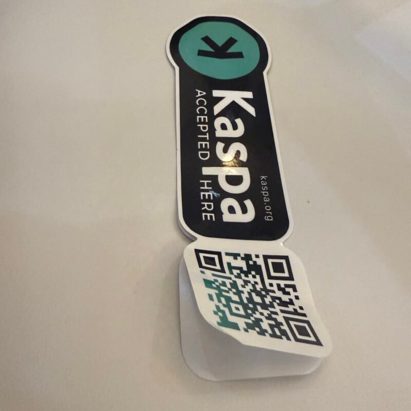 Kaspa Stickers (200mm * 60mm) | Kaspa Accepted Here - Image 4