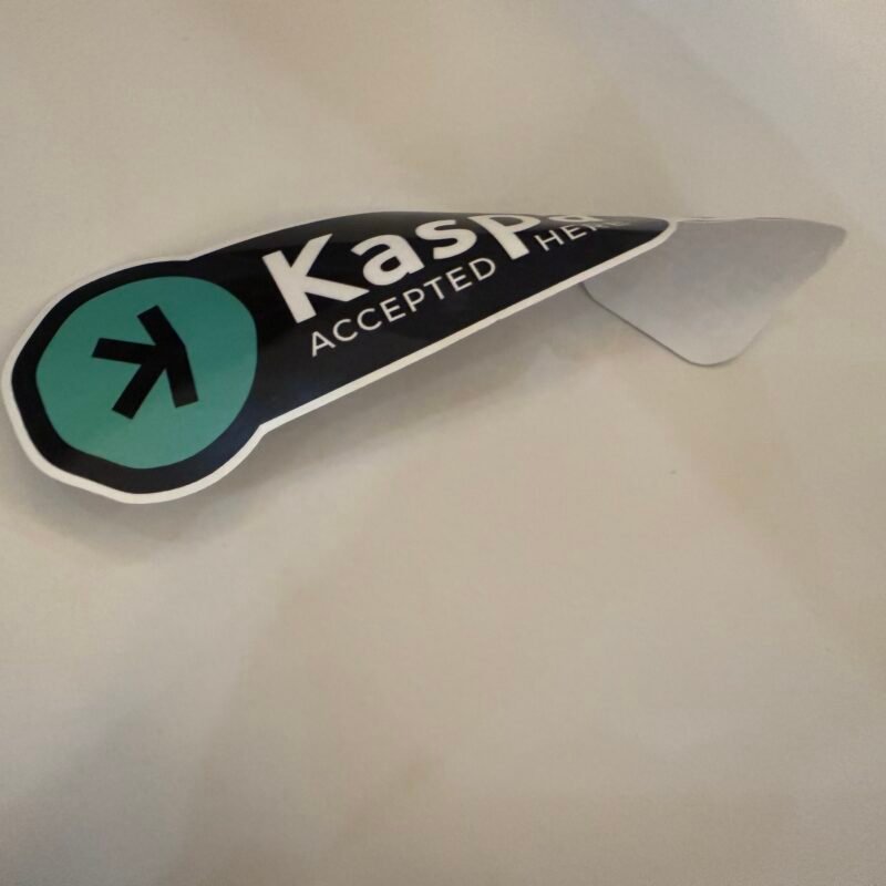 Kaspa Stickers (200mm * 60mm) | Kaspa Accepted Here - Image 5
