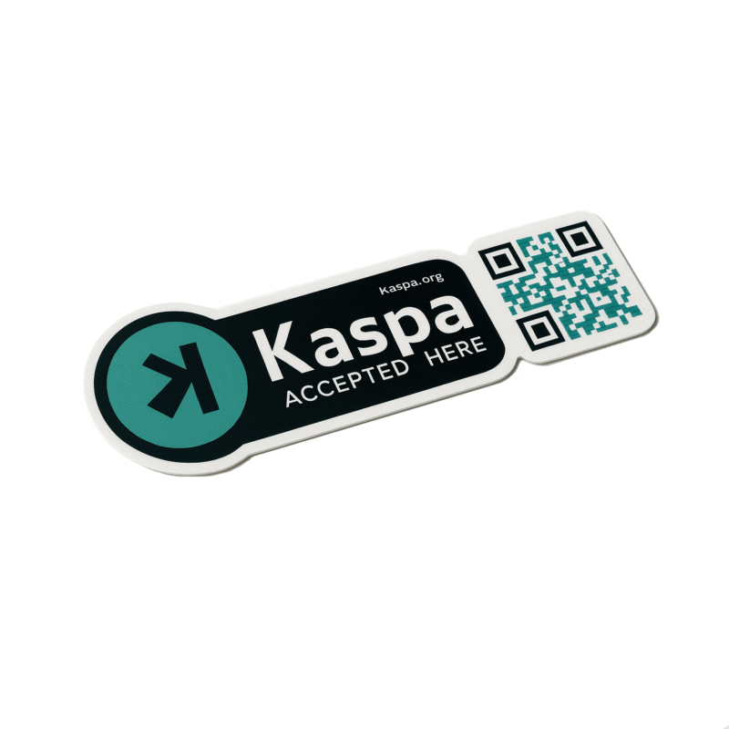 Kaspa Stickers (200mm * 60mm) | Kaspa Accepted Here