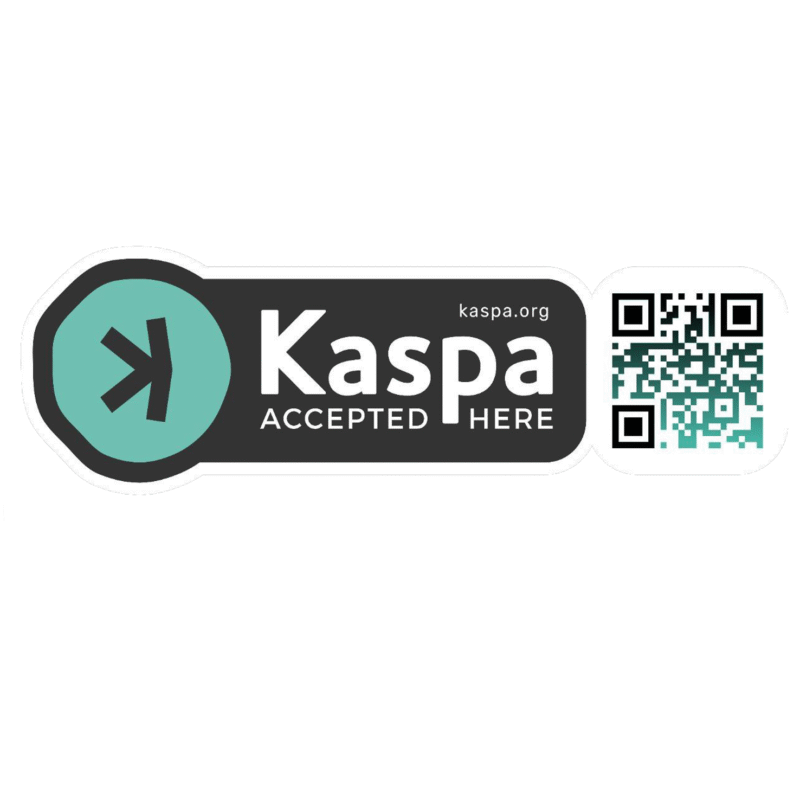 Kaspa Stickers (200mm * 60mm) | Kaspa Accepted Here - Image 2