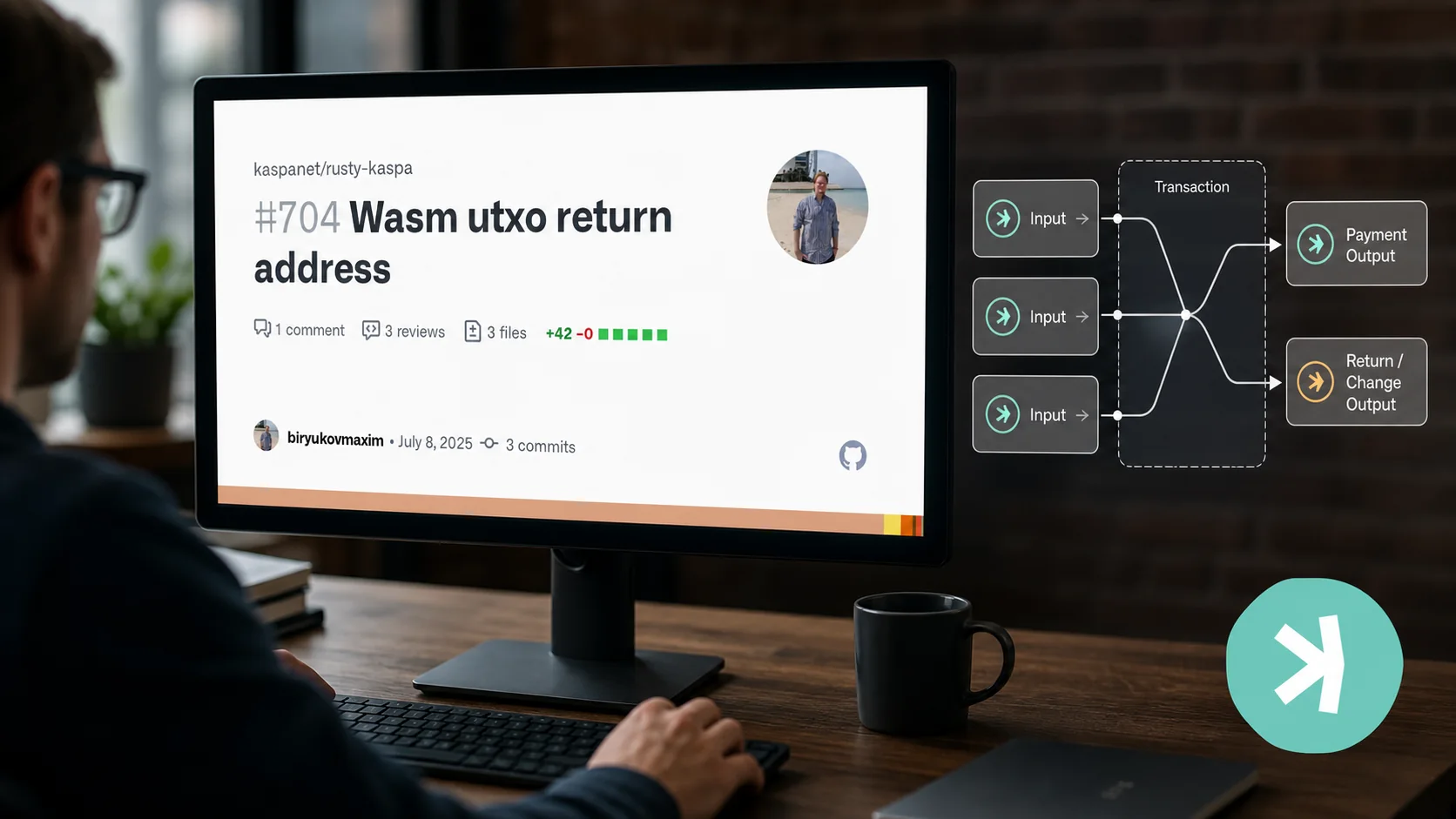Editorial illustration for Kaspa WASM UTXO Return Addresses: Safer Change Handling for Web Wallets