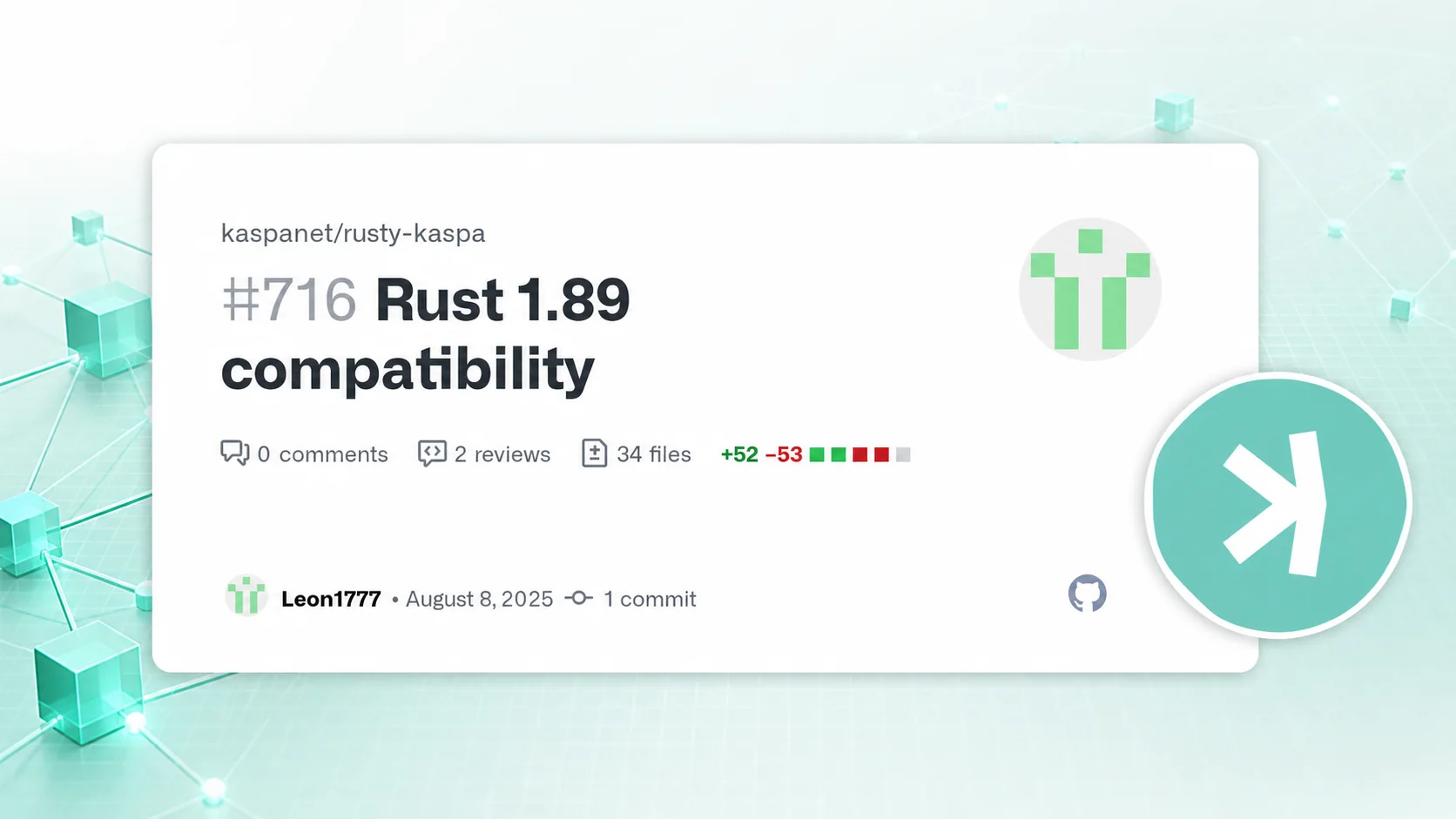 Rusty Kaspa source modules aligned with a modern Rust compiler toolchain