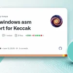 Editorial illustration for Kaspa Keccak on Windows: Assembly Support for Faster Cryptography