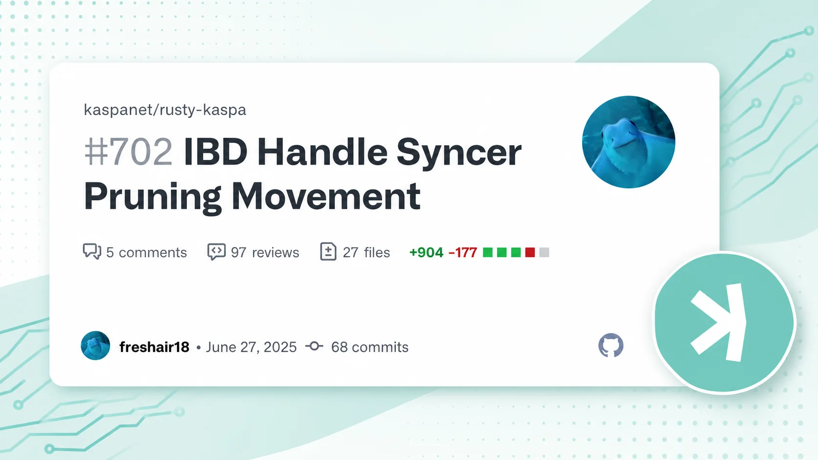 Editorial illustration for Kaspa IBD and Pruning Movement: Keeping Synchronization on Track