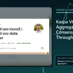 Editorial illustration for Kaspa VCC v2 Data Aggregator: Better Consensus Visibility Through RPC