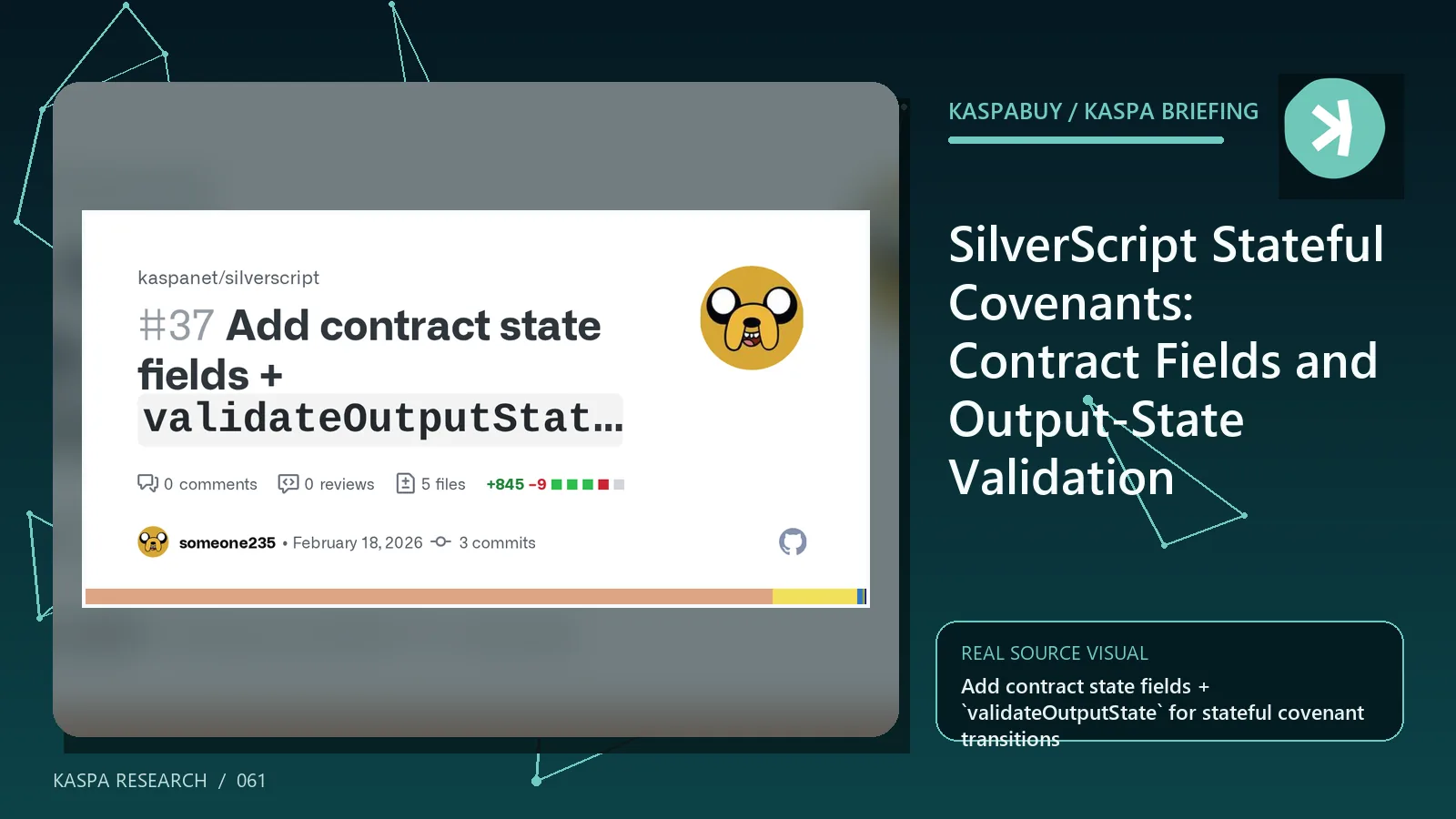 Editorial illustration for SilverScript Stateful Covenants: Contract Fields and Output-State Validation