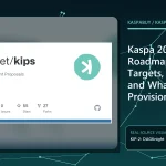 Editorial illustration for Kaspa 2026 Roadmap: Hardfork Targets, DagKnight, and What Was Still Provisional