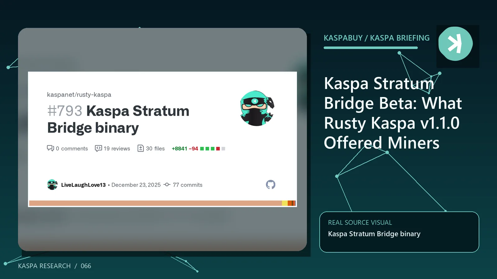 Editorial illustration for Kaspa Stratum Bridge Beta: What Rusty Kaspa v1.1.0 Offered Miners