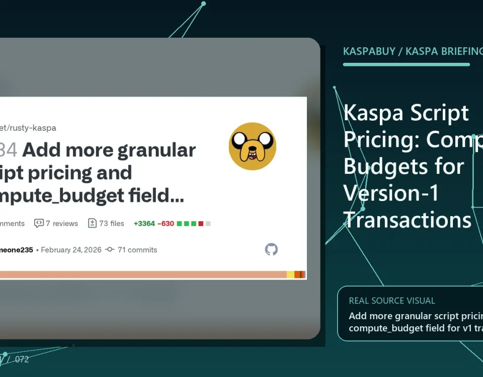 Editorial illustration for Kaspa Script Pricing: Compute Budgets for Version-1 Transactions
