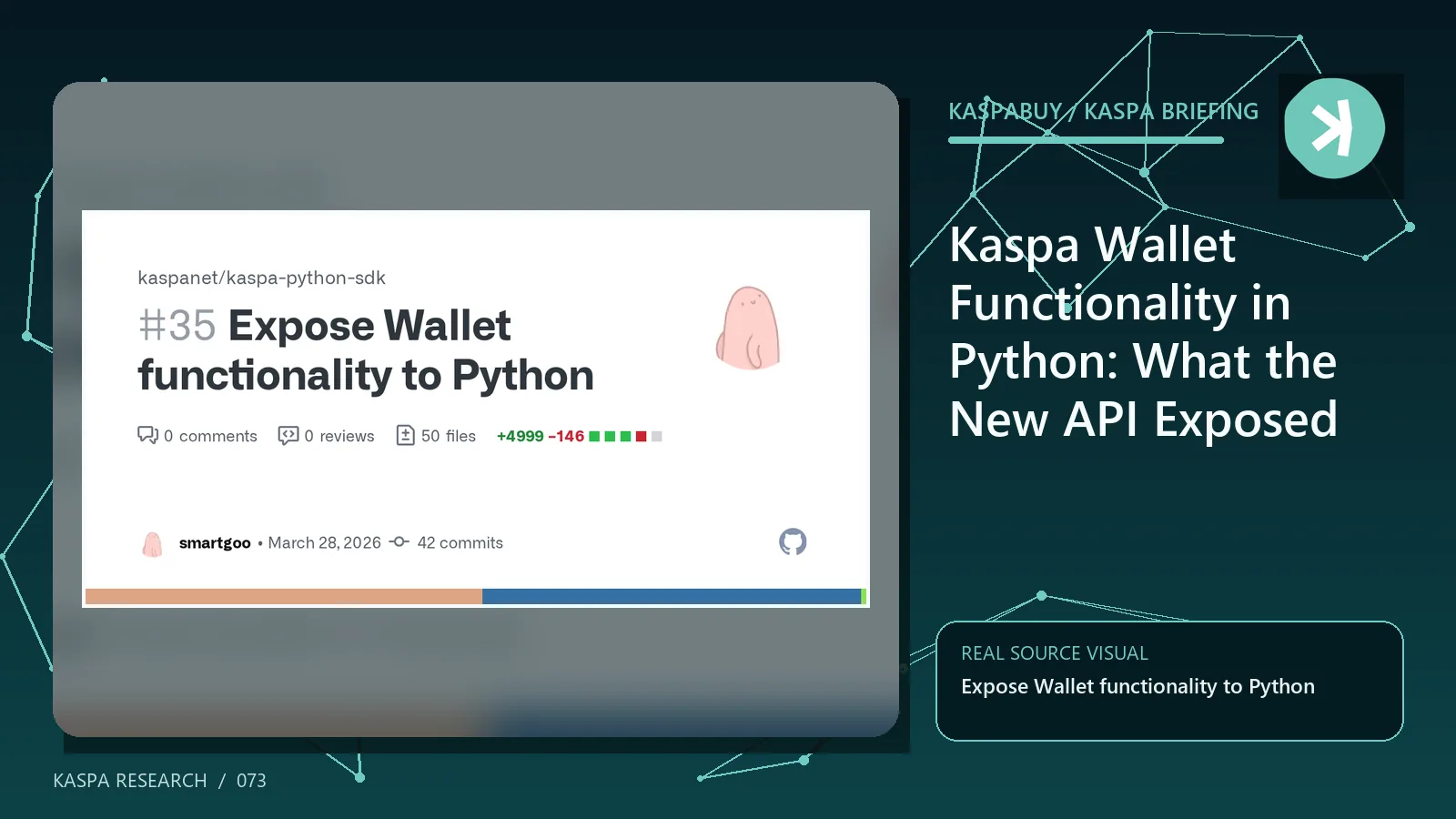 Editorial illustration for Kaspa Wallet Functionality in Python: What the New API Exposed