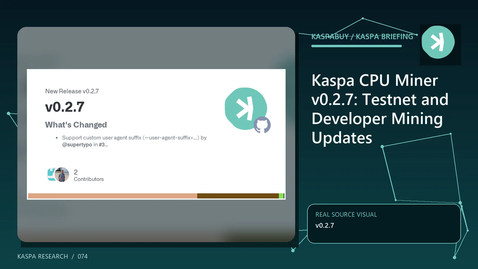 Editorial illustration for Kaspa CPU Miner v0.2.7: Testnet and Developer Mining Updates