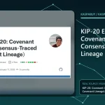 KIP-20 covenant ID tracing a verified lineage through successive Kaspa UTXO state transitions