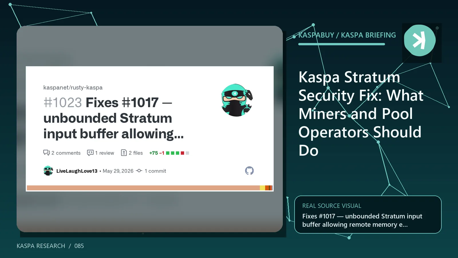 Kaspa Stratum bridge rejecting an oversized TCP line before miner authorization