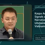 Unchained Summit Vietnam presentation evidence beside a neutral historical KAS price chart