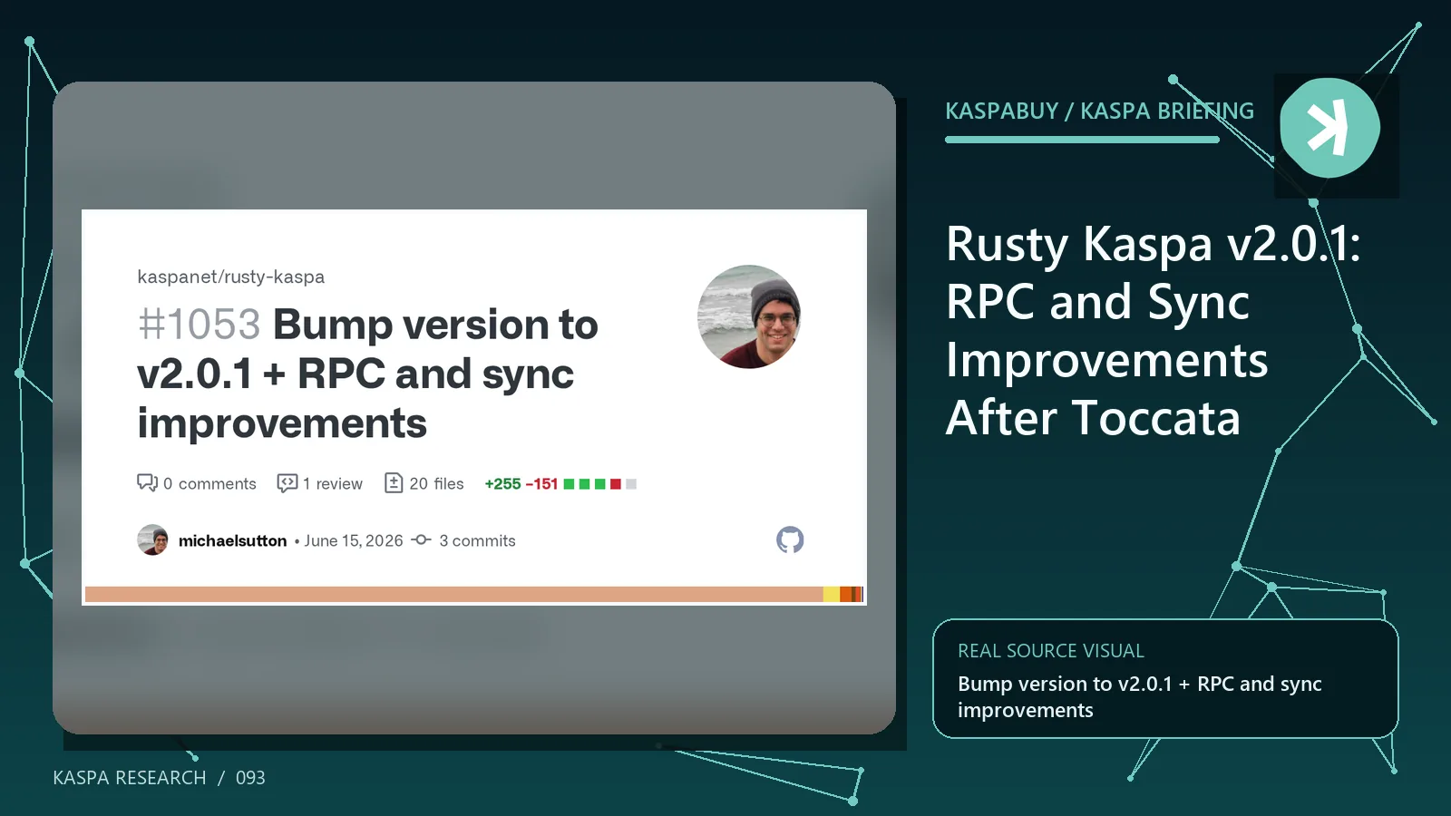 Rusty Kaspa v2.0.1 node showing lane-proof RPC and safer SMT synchronization status