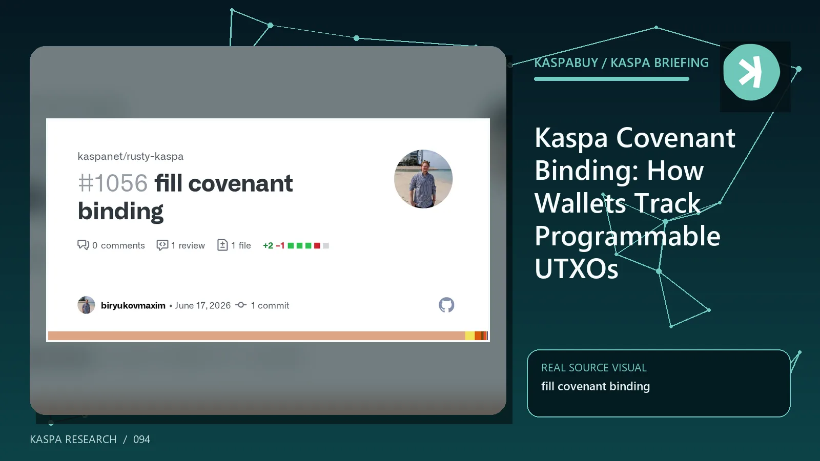 Kaspa wallet and RPC indexer following a covenant ID across programmable UTXO transitions