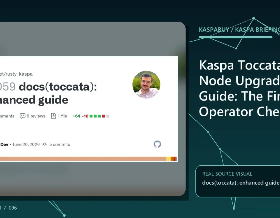 Kaspa Toccata node operator checking v2.0.1 software, RPC fields and Testnet-10 readiness