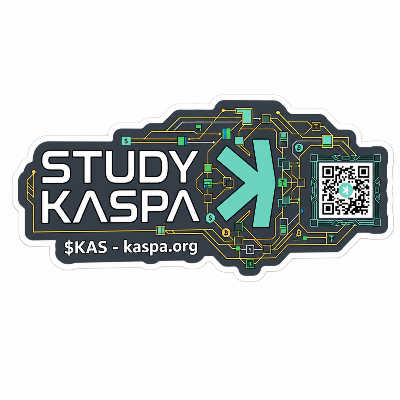 Kaspa Pink Ghost Mascot Sticker - Coated Paper Vinyl Decal