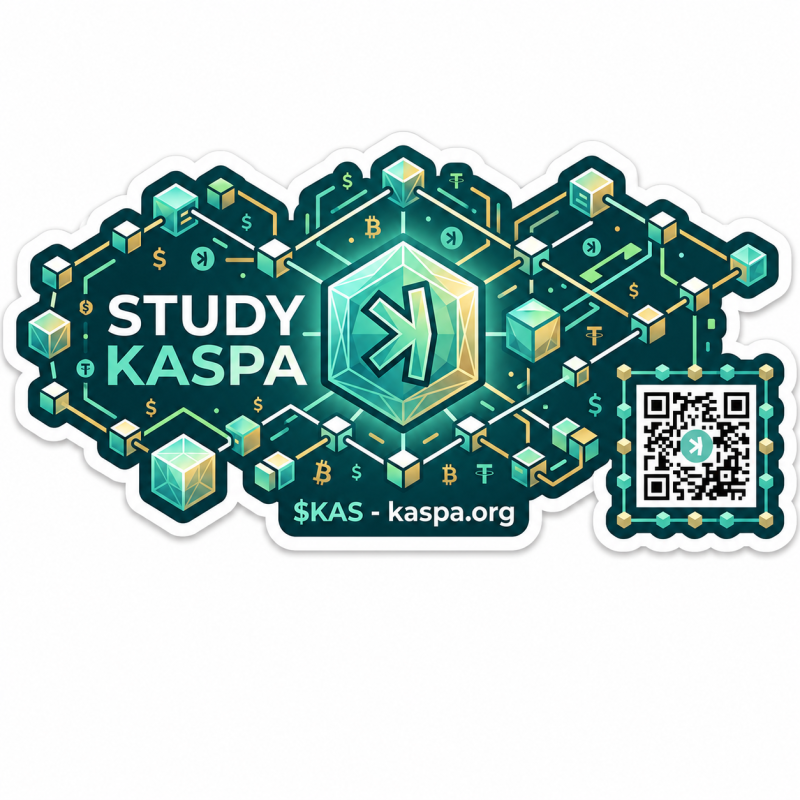 Kaspa K Logo Sticker - Coated Paper Vinyl Decal
