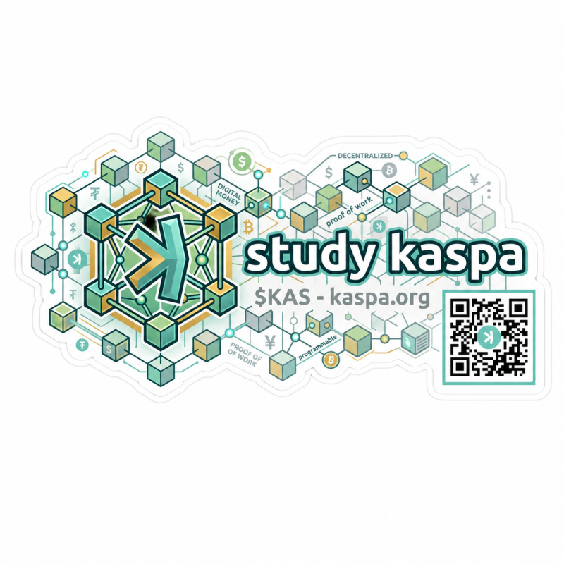 Kaspa Skull Mascot Sticker - Coated Paper Vinyl Decal (Copy)