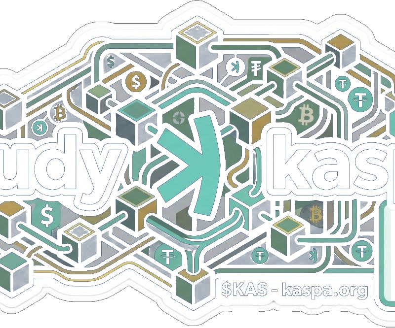 Kaspa Ghost Mascot Sticker - Coated Paper Vinyl Decal