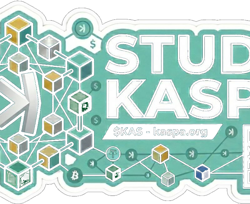 Kaspa Wordmark Text Logo Sticker - Coated Paper Vinyl Decal