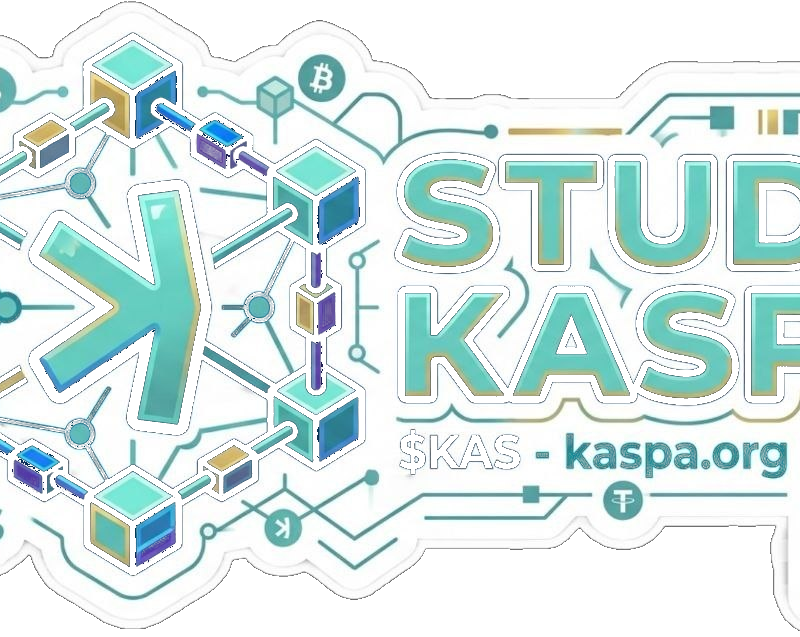Kaspa Ghost Mascot Variant Sticker - Coated Paper Vinyl Decal